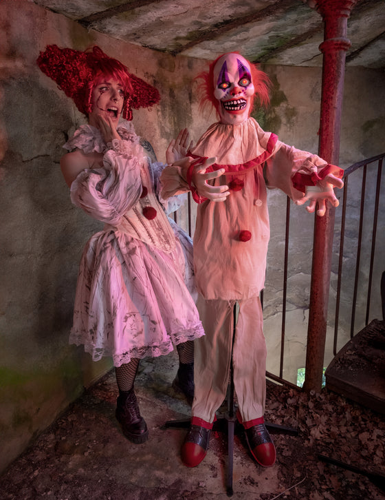 Décoration animée Clown Effrayant 153 cm
