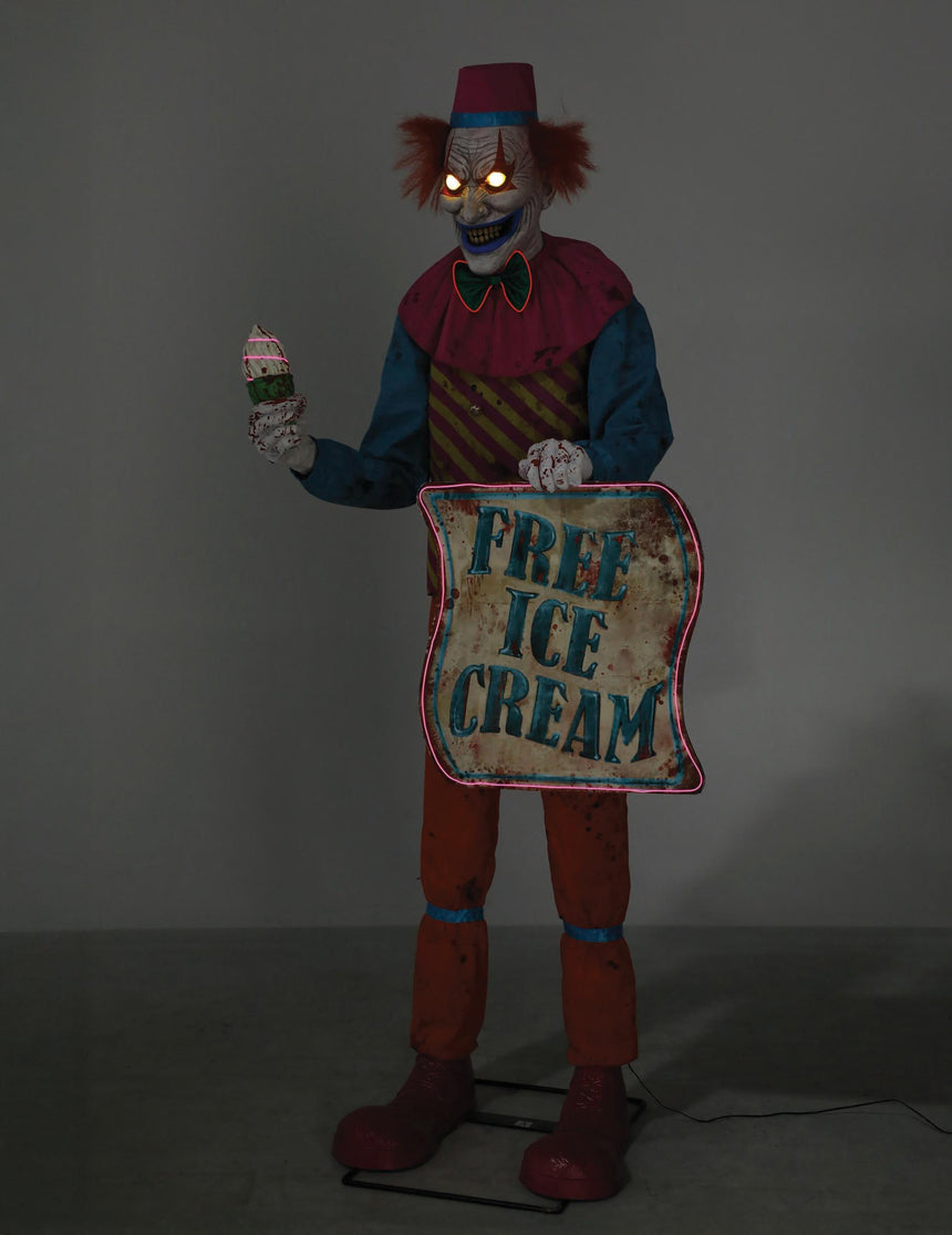 Décoration animée Clown Terrifiant avec son et lumières 1,8m