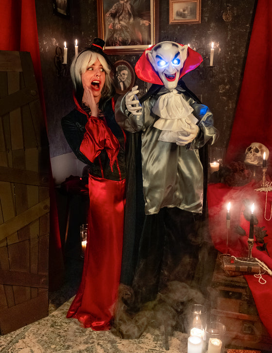 Décoration animée sonore et lumineuse Vampire Souriant 165 cm