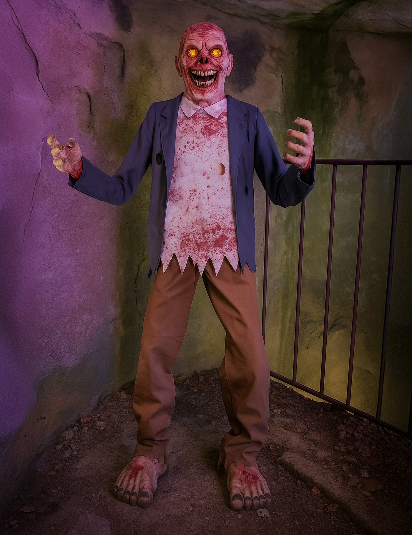 Décoration Animée Zombie Terrifiant 215 cm