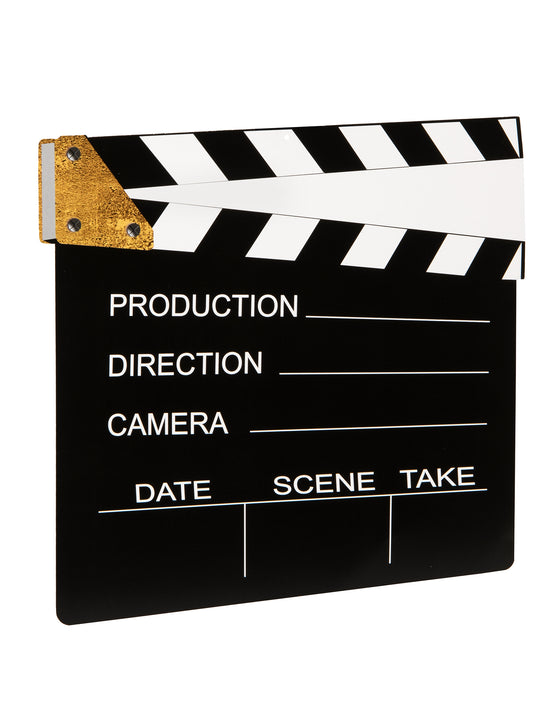 Décoration clap de cinéma 28 x 28,5 cm en carton personnalisable