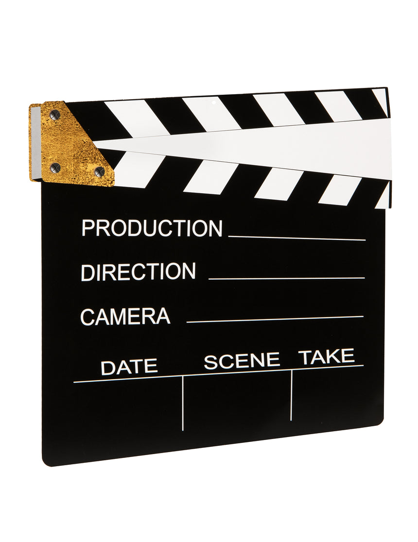 Décoration clap de cinéma 28 x 28,5 cm en carton personnalisable