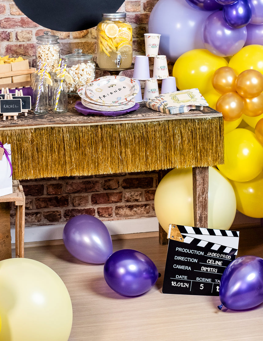 Décoration clap de cinéma 28 x 28,5 cm en carton personnalisable