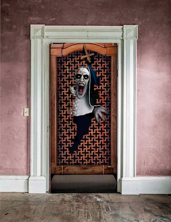 Décoration de porte confessionnal Halloween