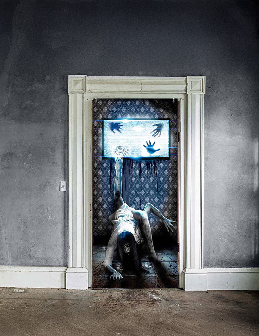 Décoration de porte film d'horreur 80 x 180 cm
