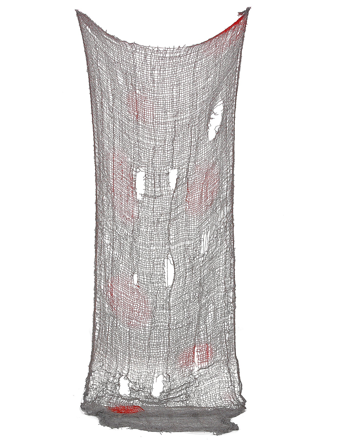 Décoration drap troué ensanglanté Halloween 150 x 75 cm
