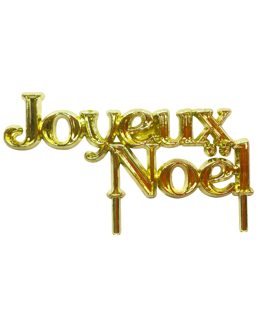 Décoration pour bûche Joyeux Noël 7 cm