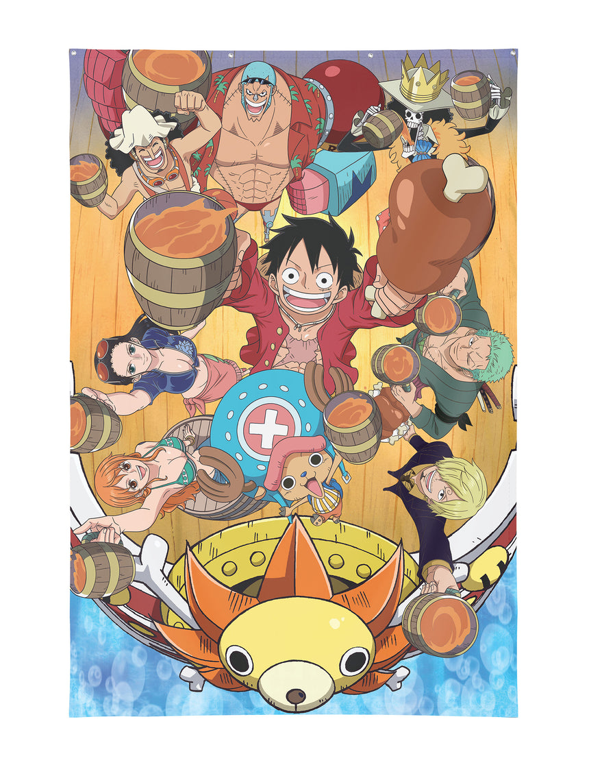 Décoration Murale One Piece 125×85 cm avec ?illets métalliques