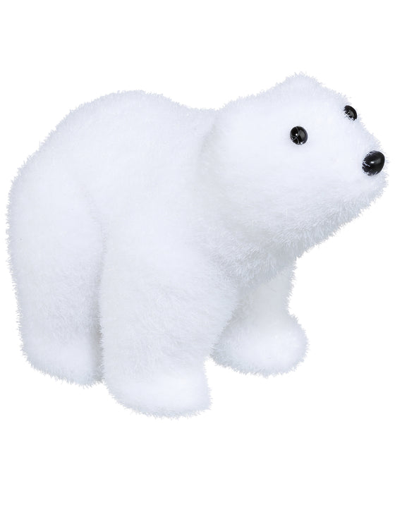 Décoration ours polaire 10 cm blanc pour Noël