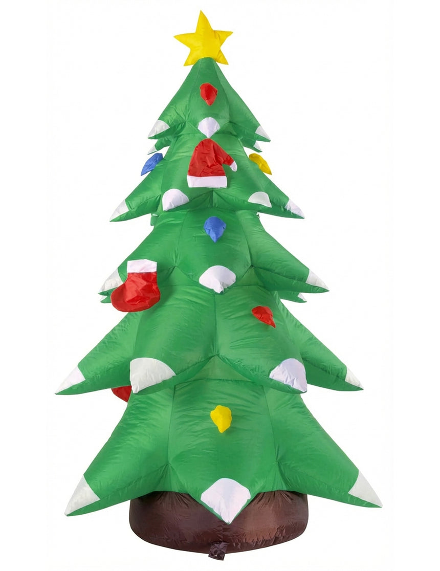 Décoration sapin de Noël gonflable et lumineux 183 cm