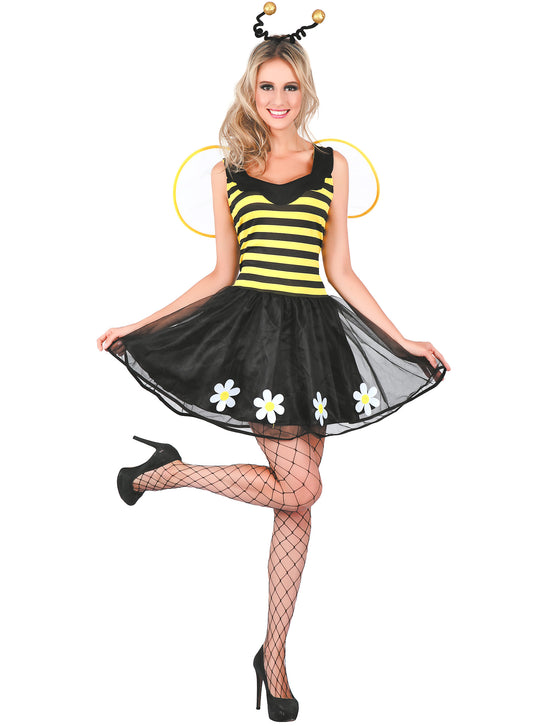 Déguisement abeille jaune et noir femme