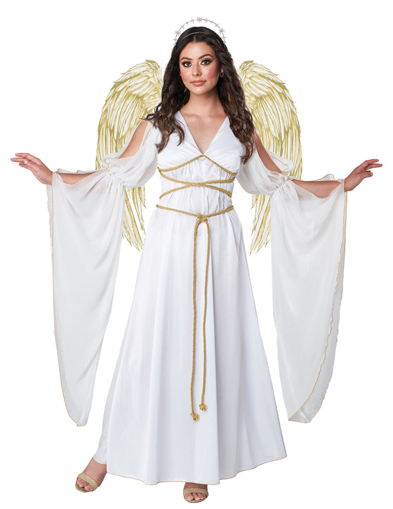 Déguisement ange divin blanc luxe femme