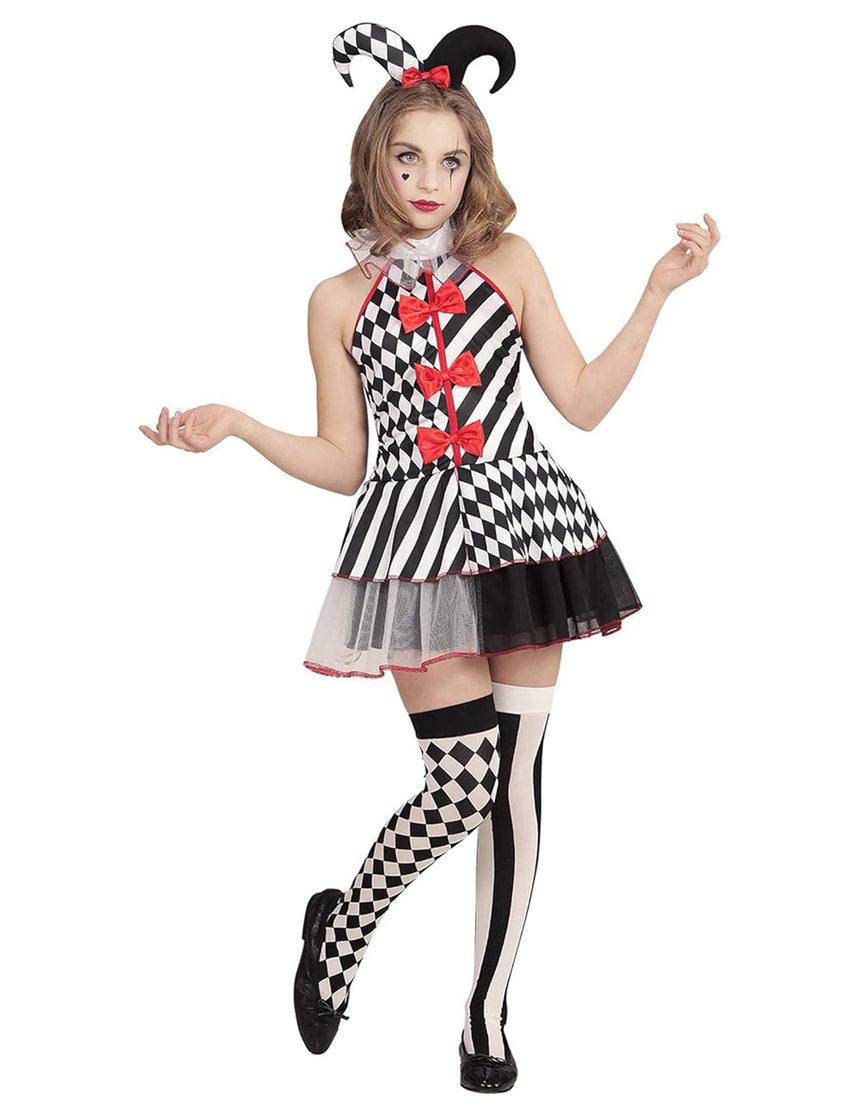 Déguisement arlequin damier fille