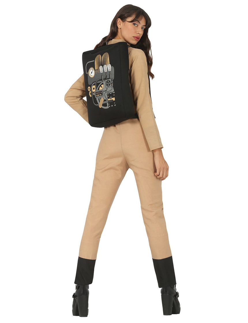 Déguisement attrapeur de fantôme avec sac femme