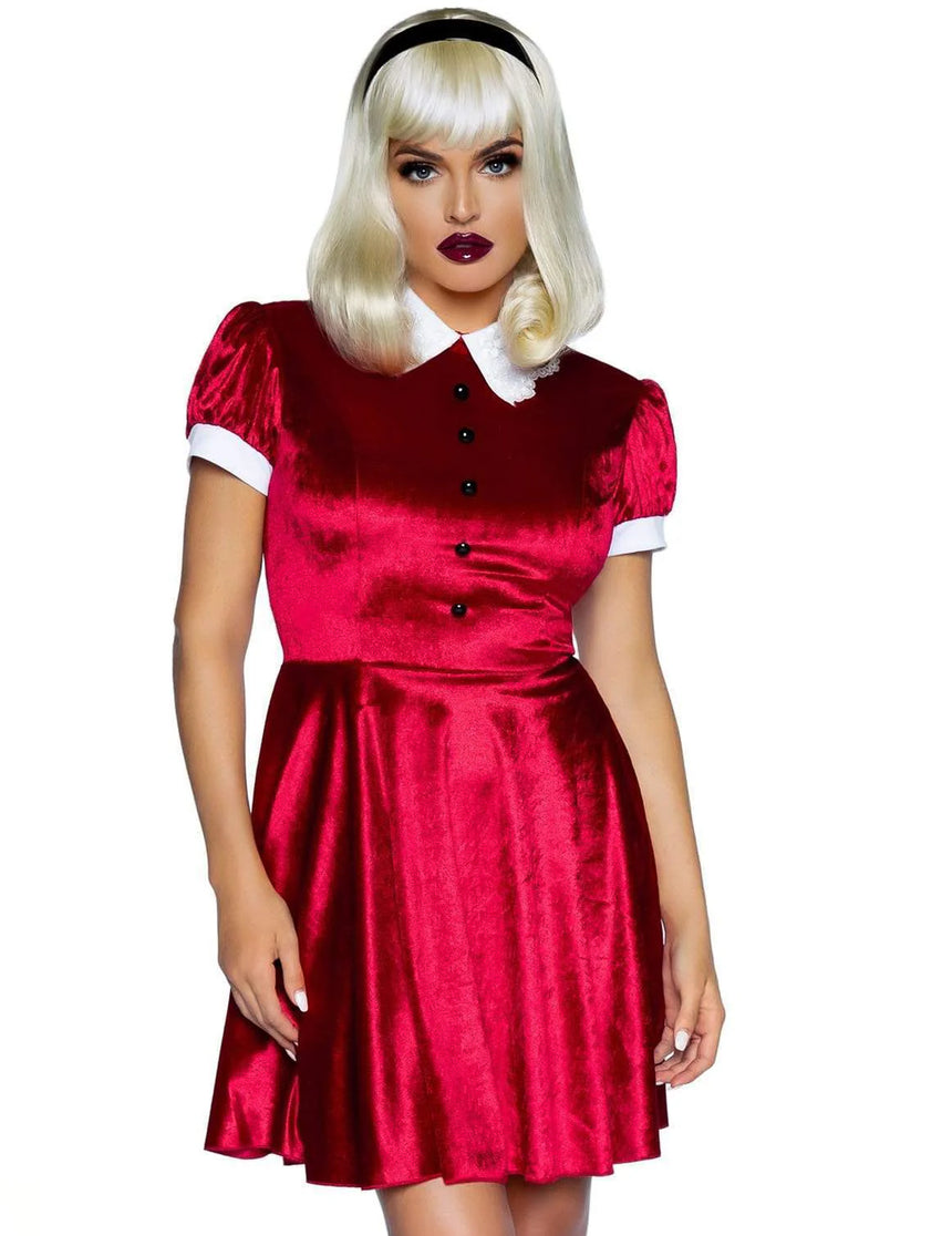 Déguisement baby doll rouge femme