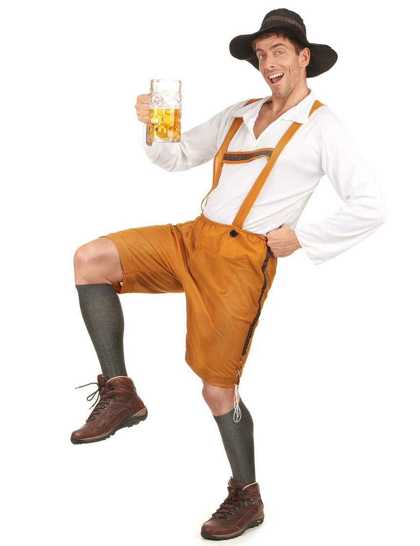 Déguisement bavarois jaune homme