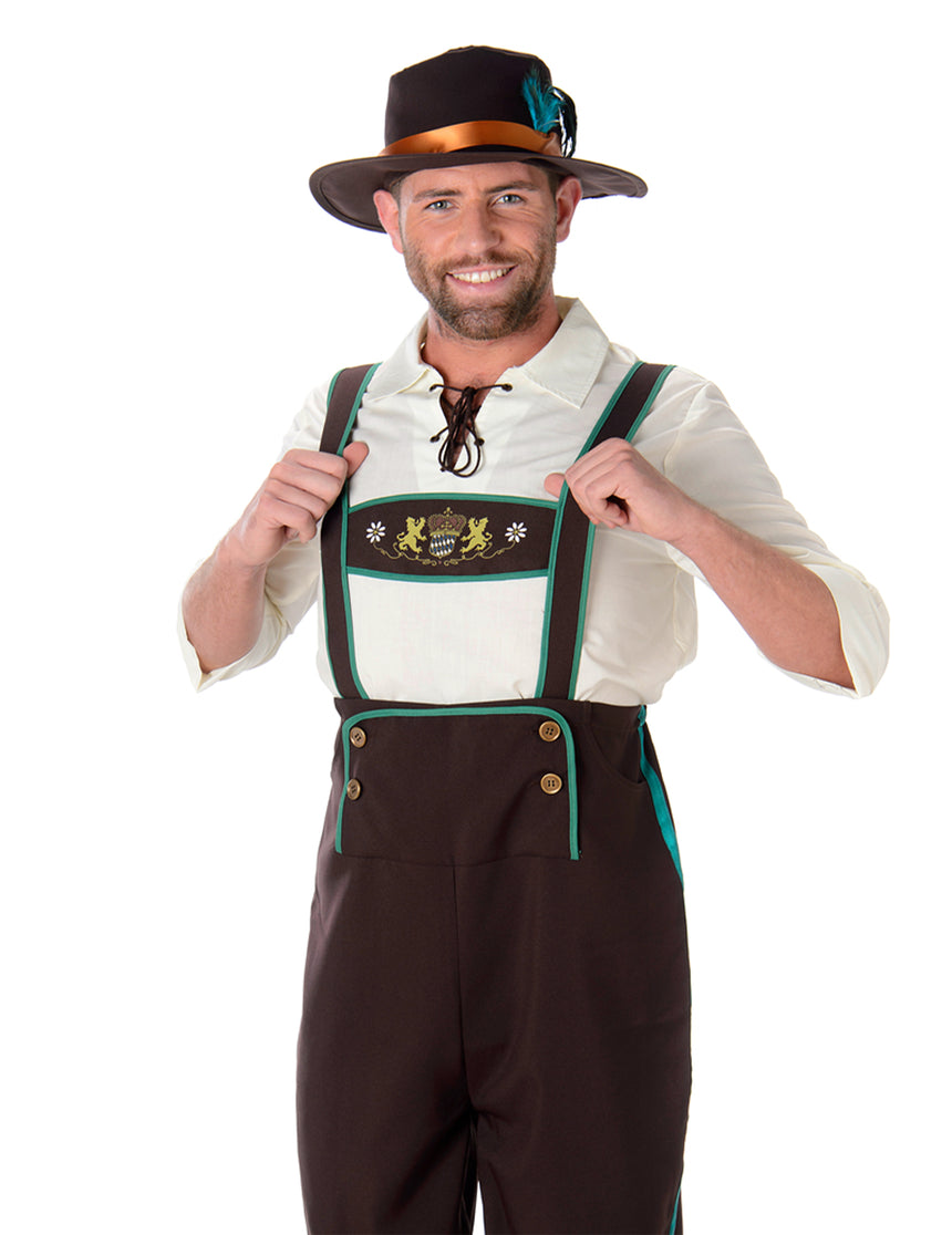 Déguisement Bavarois salopette marron homme