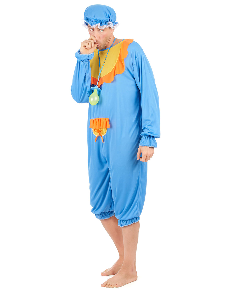 Déguisement bébé bleu et jaune homme