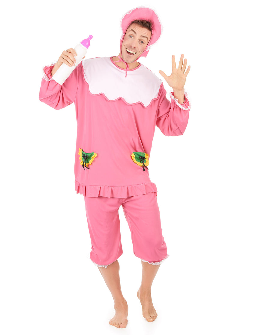 Déguisement bébé rose homme