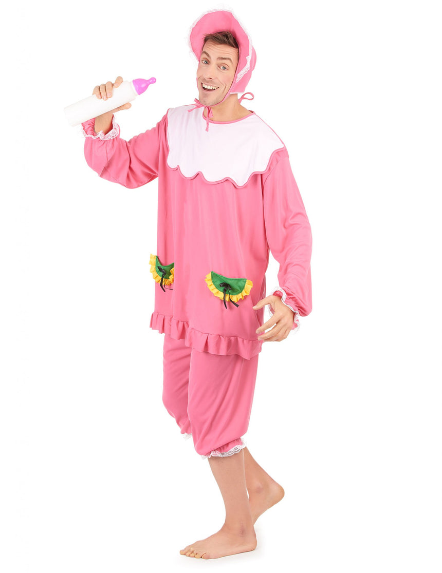 Déguisement bébé rose homme