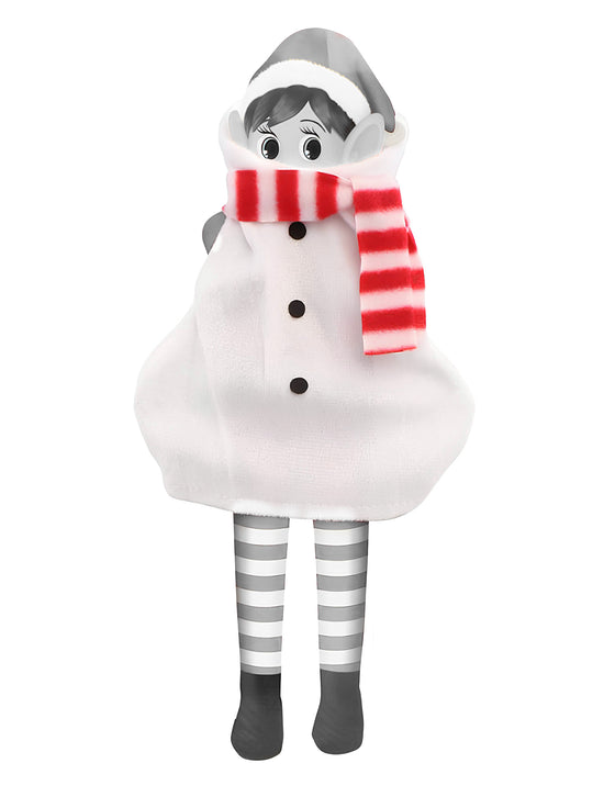 Déguisement bonhomme de neige pour poupée lutin farceur