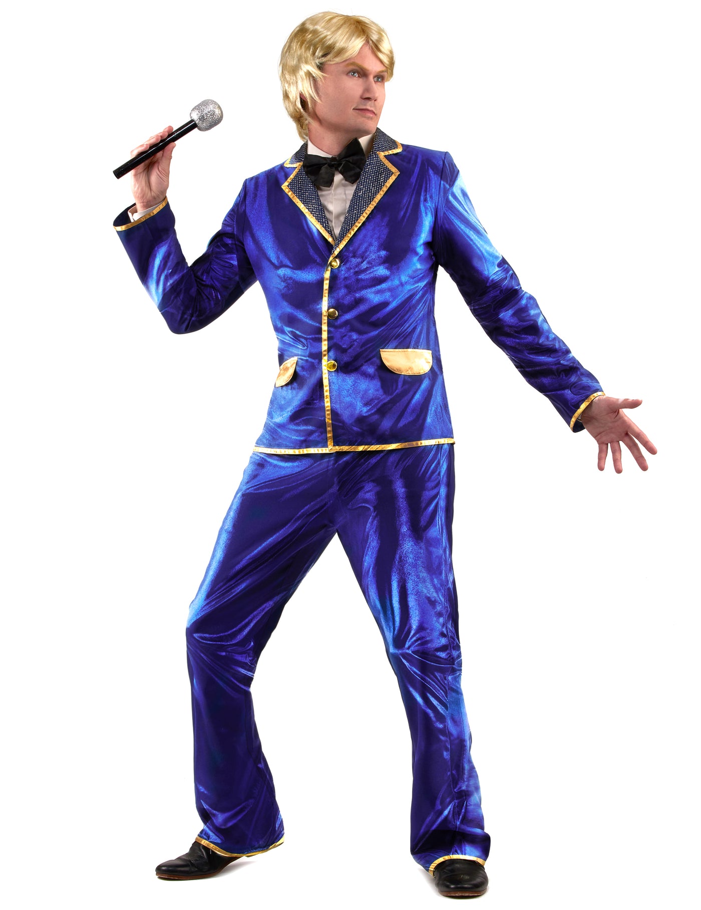 Déguisement chanteur disco bleu Homme