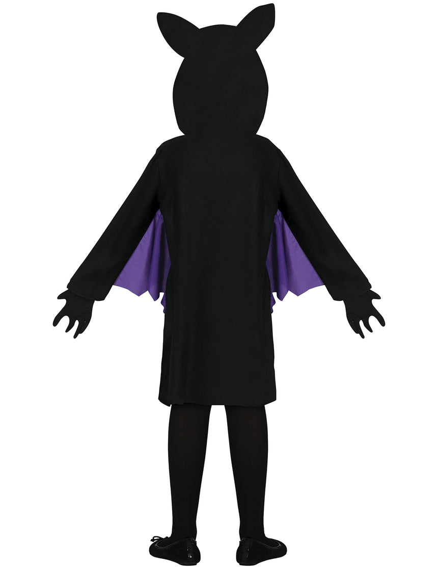 Déguisement chauve-souris noir et violet fille