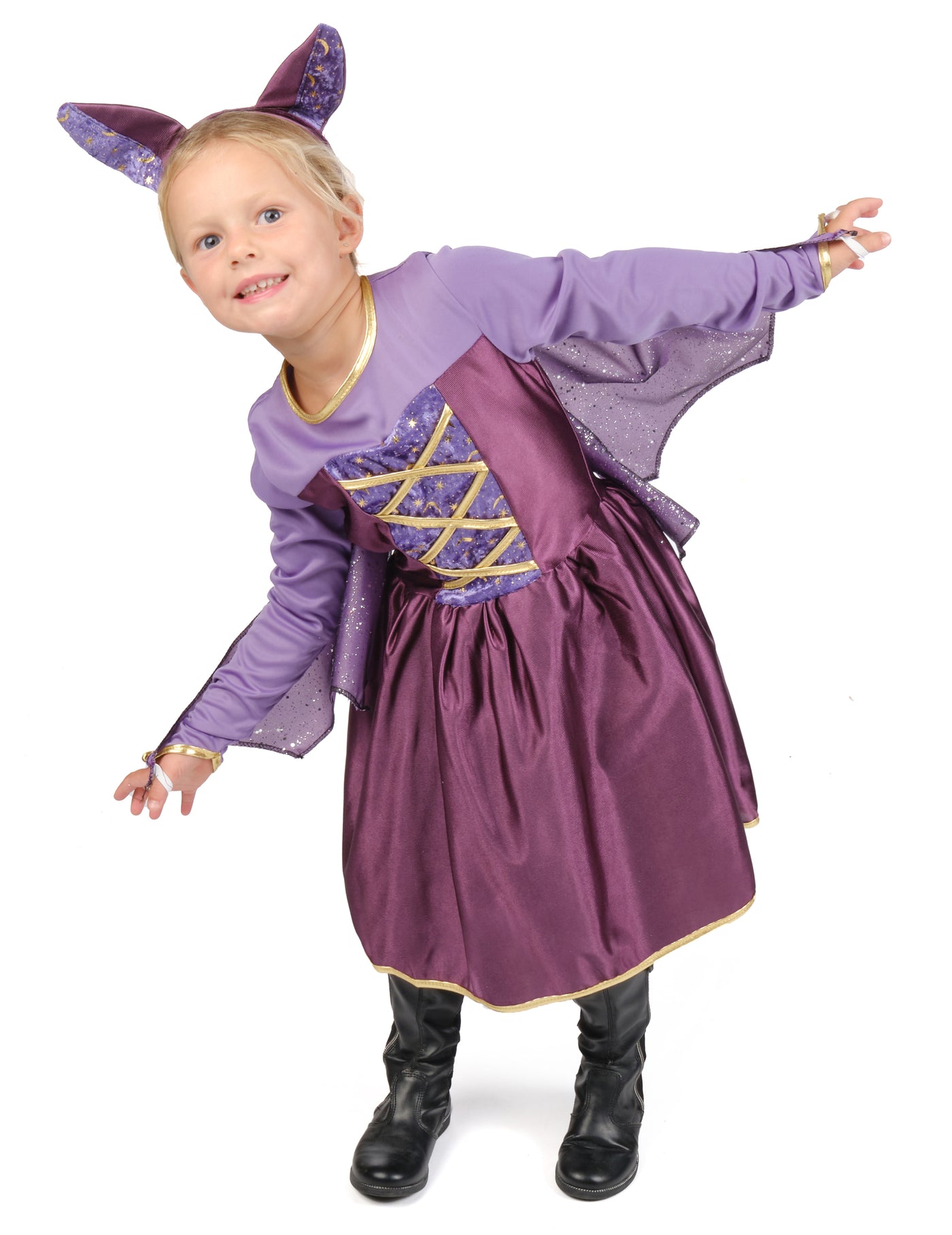 Déguisement chauve-souris violette fille