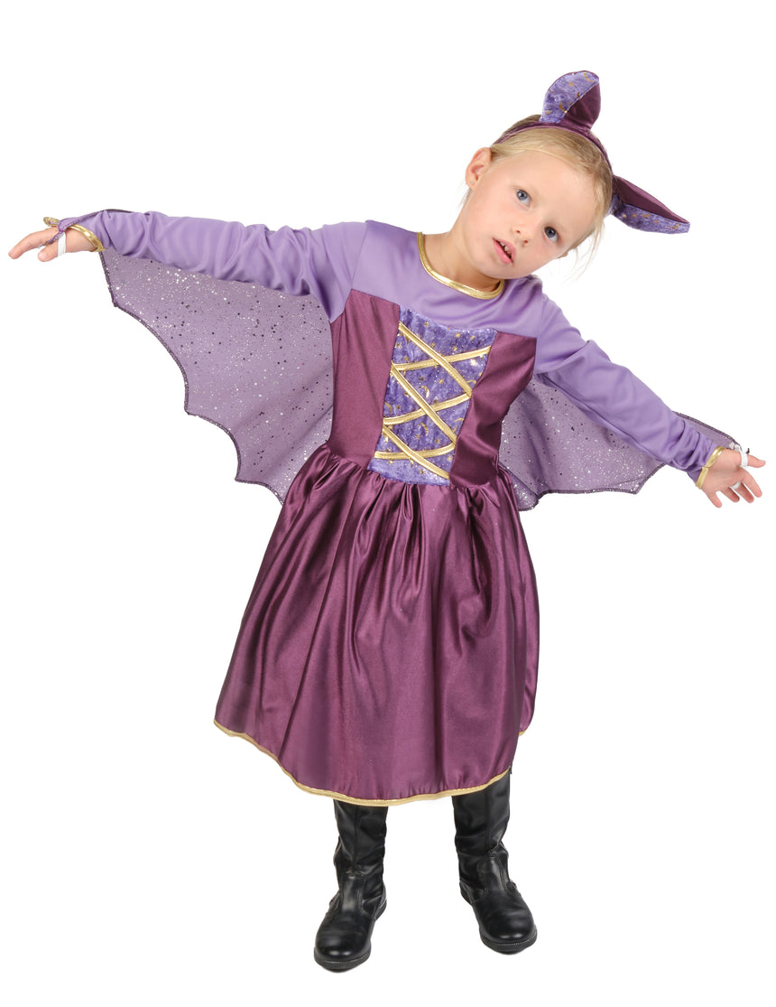 Déguisement chauve-souris violette fille
