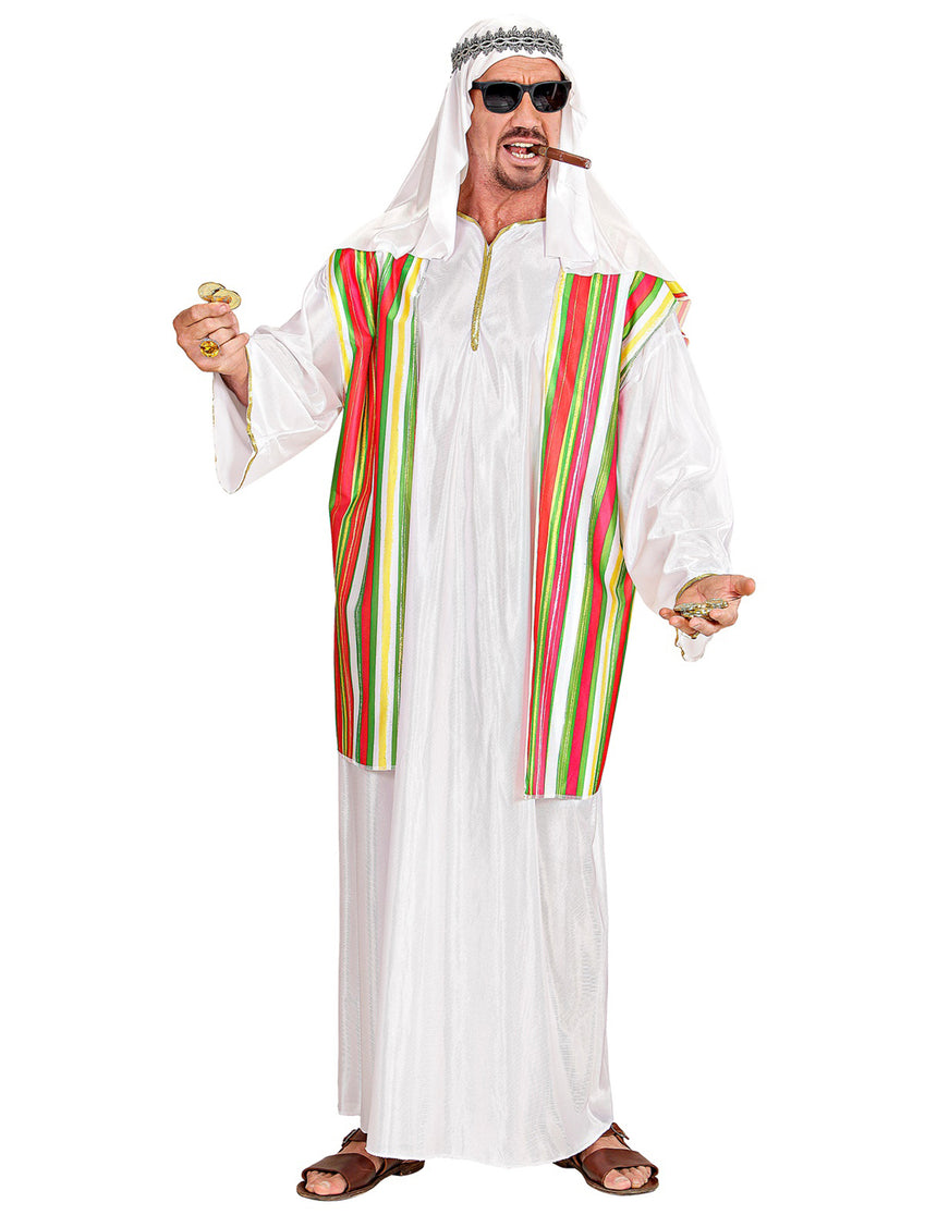 Déguisement cheikh arabe coloré homme