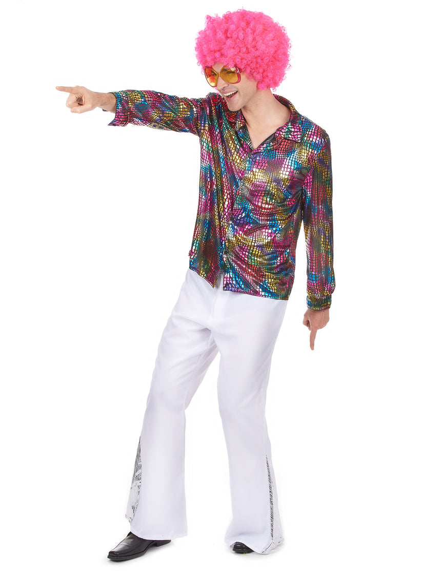 Chemise disco homme multicolore