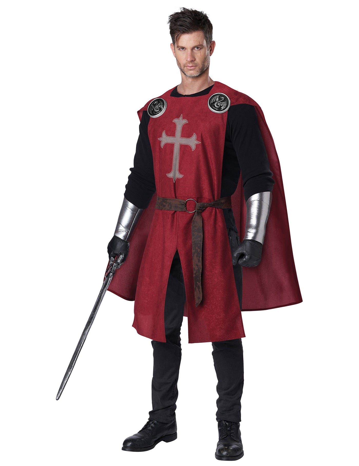 Déguisement chevalier rouge luxe adulte