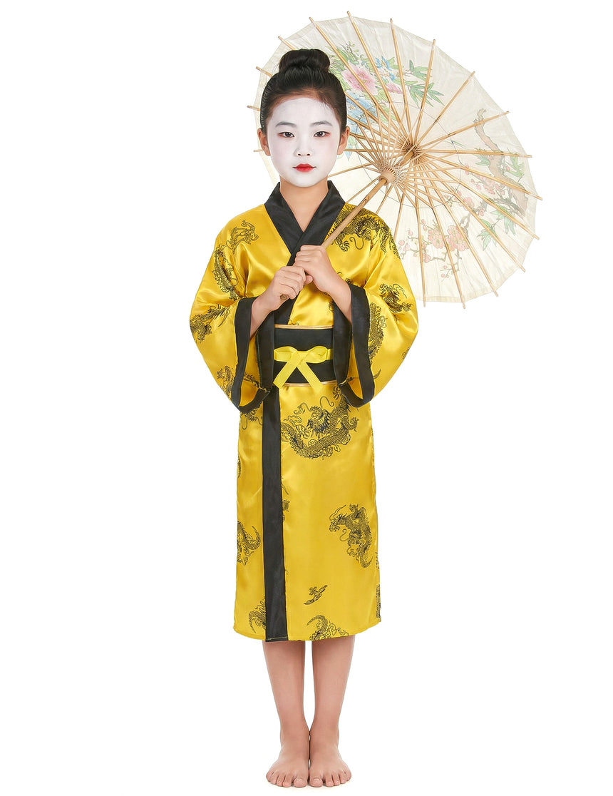 Déguisement chinoise jaune fille