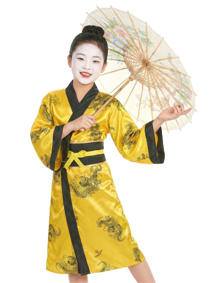 Déguisement chinoise jaune fille