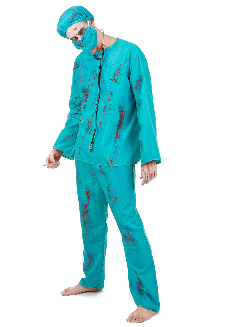 Déguisement chirurgien zombie Halloween adulte
