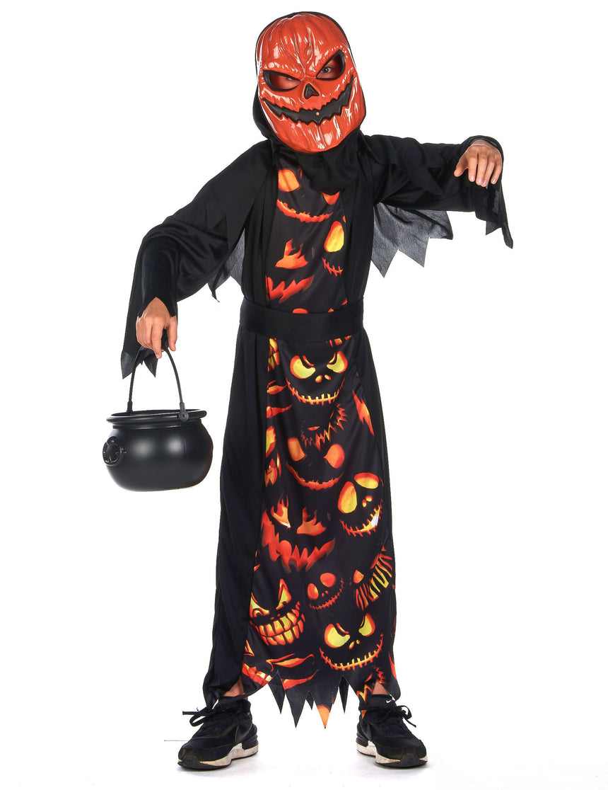 Déguisement citrouille creepy enfant