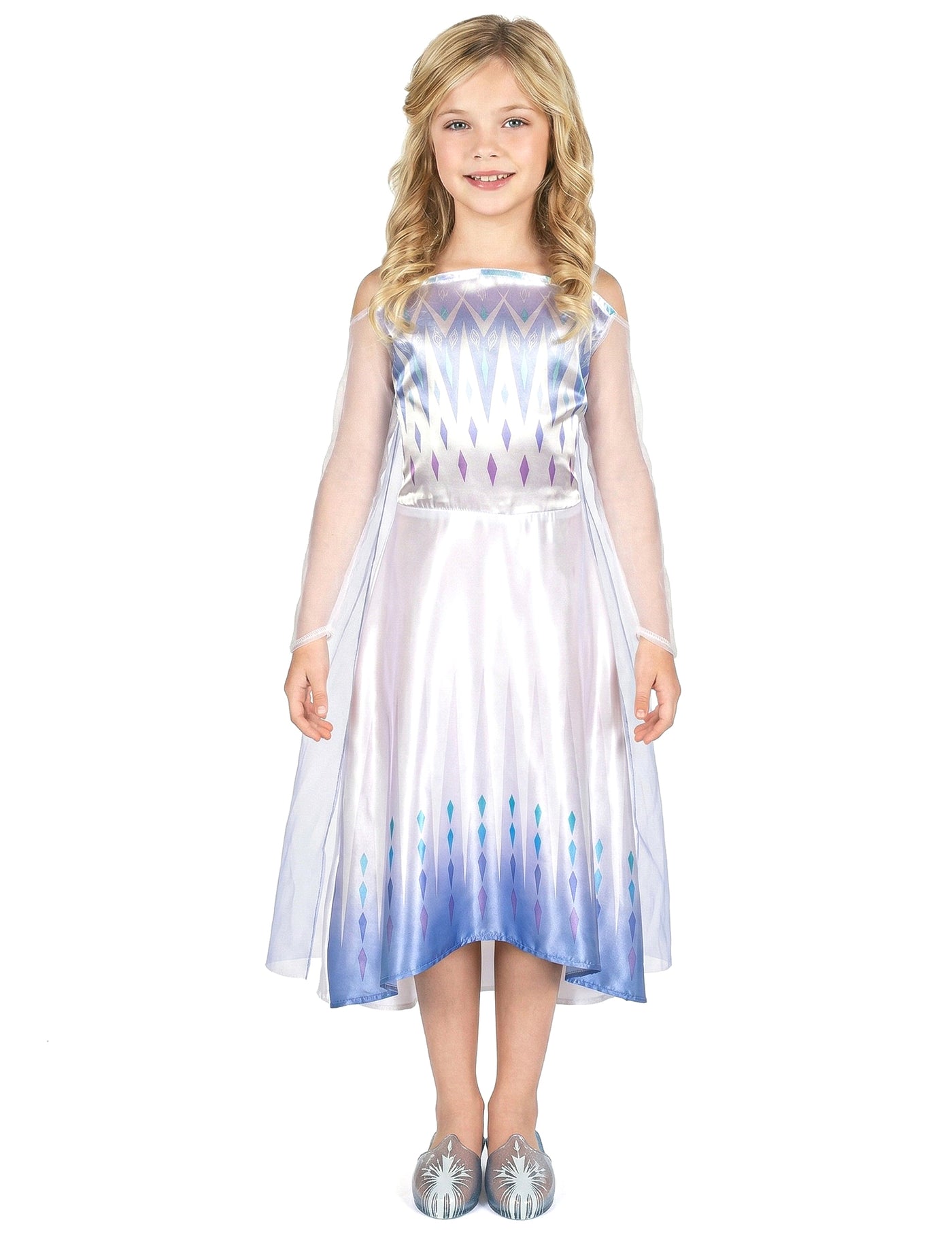 Déguisement classique blanc Elsa la reine des neiges 2 fille