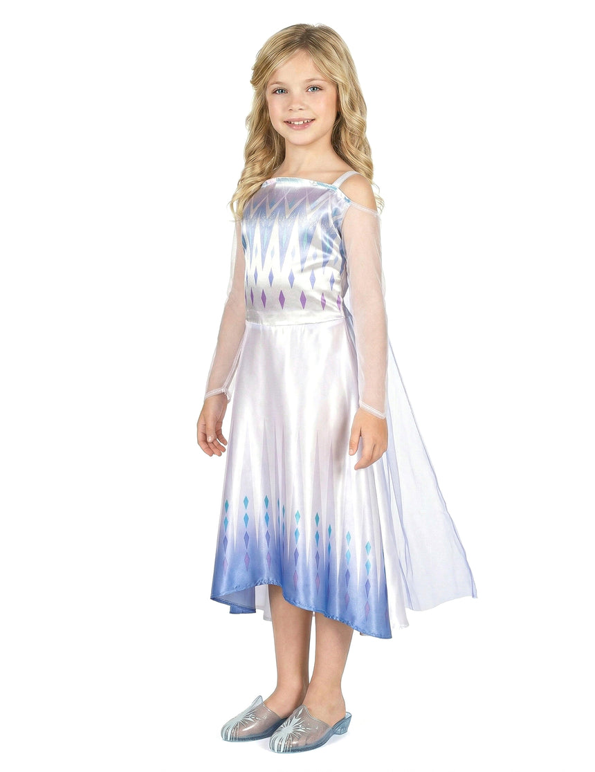 Déguisement classique blanc Elsa la reine des neiges 2 fille