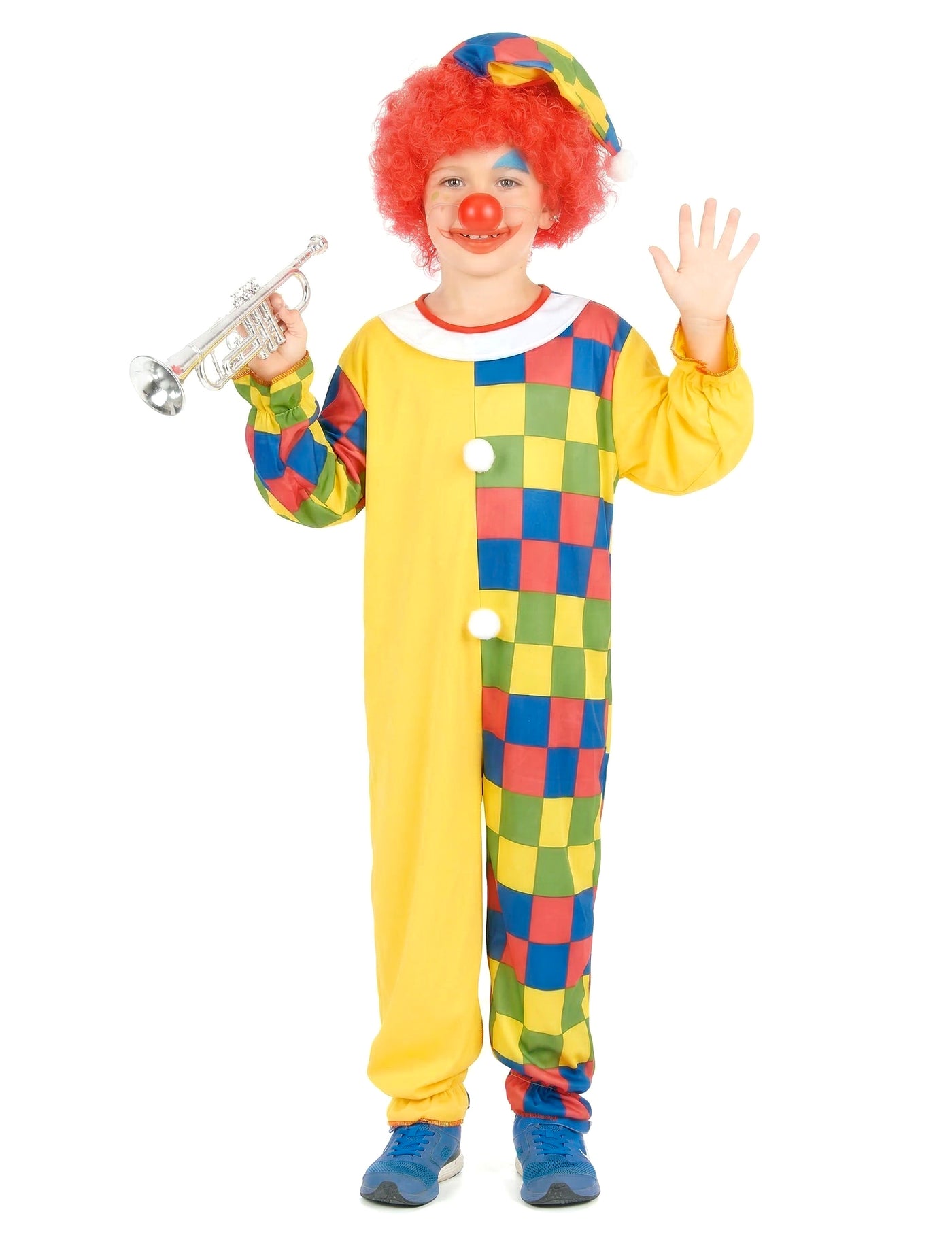 Déguisement clown à carreaux garçon