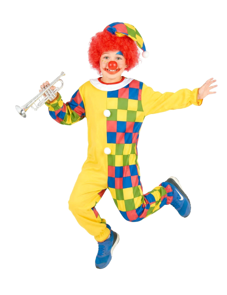 Déguisement clown à carreaux garçon