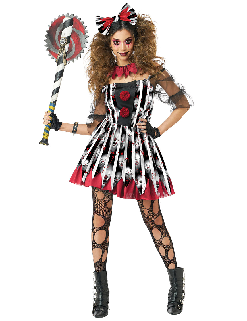 Déguisement clown dément luxe femme