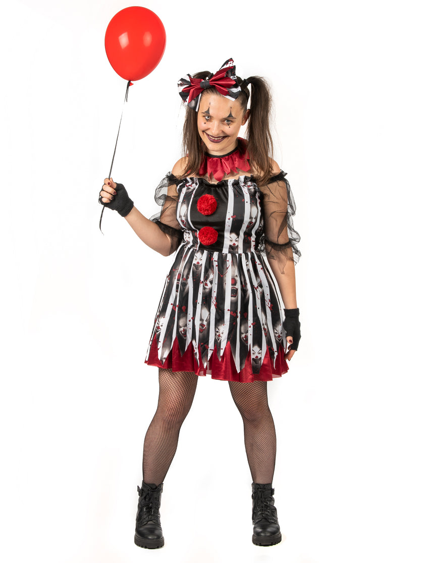 Déguisement clown dément luxe femme