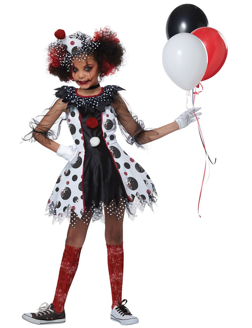 Déguisement clown effrayant luxe fille