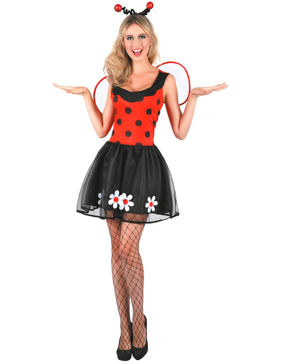 Déguisement coccinelle rouge et noir femme