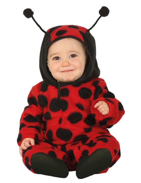 Déguisement combinaison avec capuche coccinelle bébé