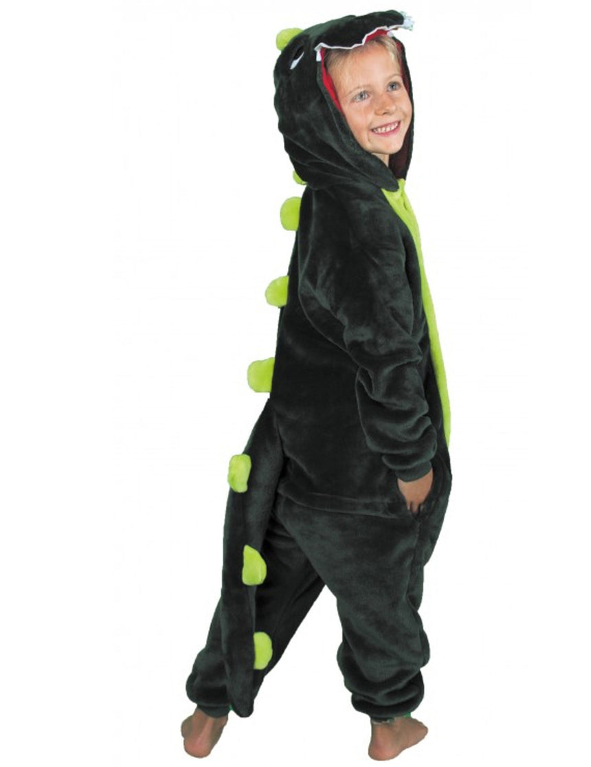 Déguisement combinaison dino vert enfant