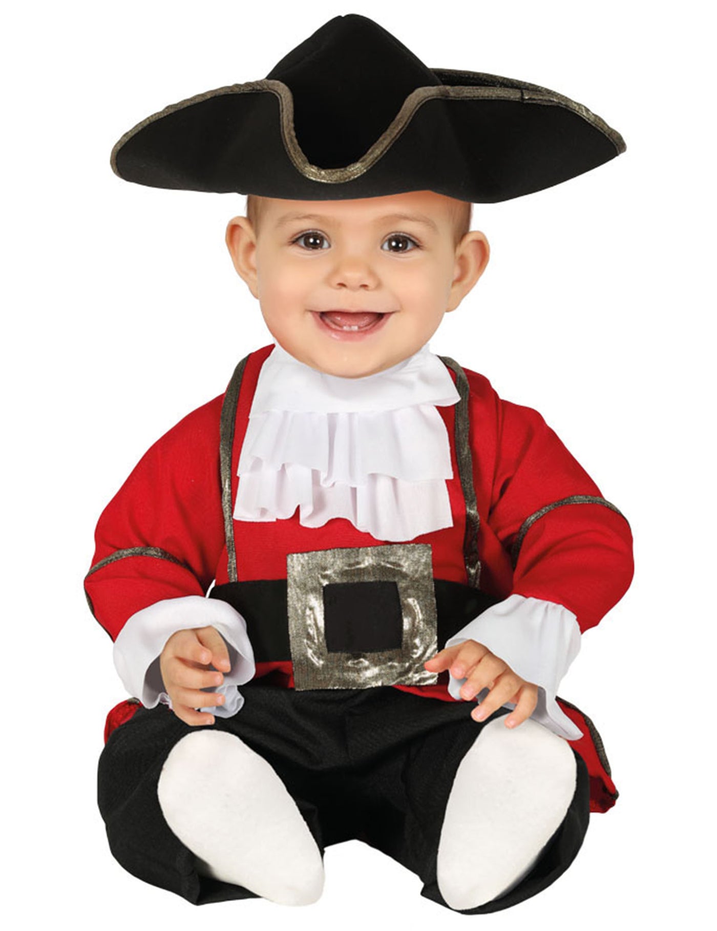 Déguisement combinaison pirate rouge bébé