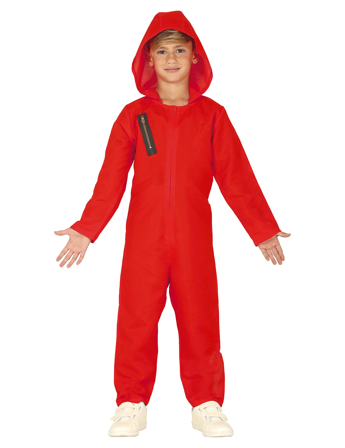 Déguisement combinaison rouge voleur enfant