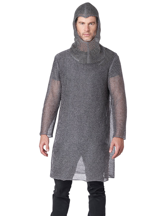 Déguisement côte de maille chevalier luxe adulte