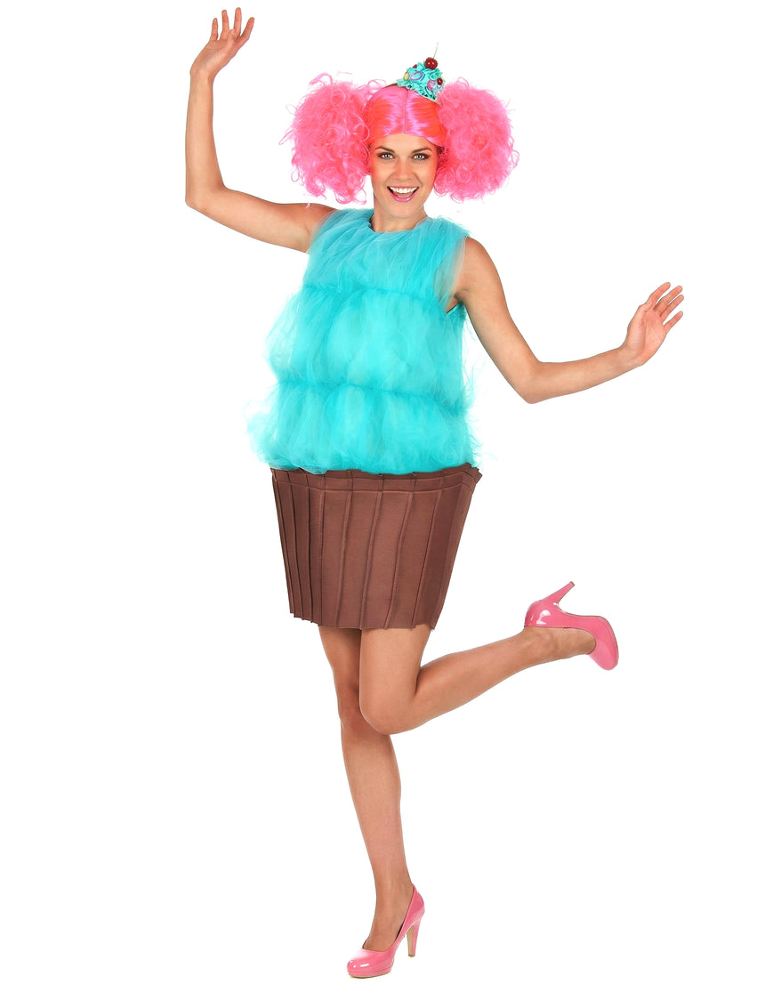 Déguisement cupcake turquoise femme